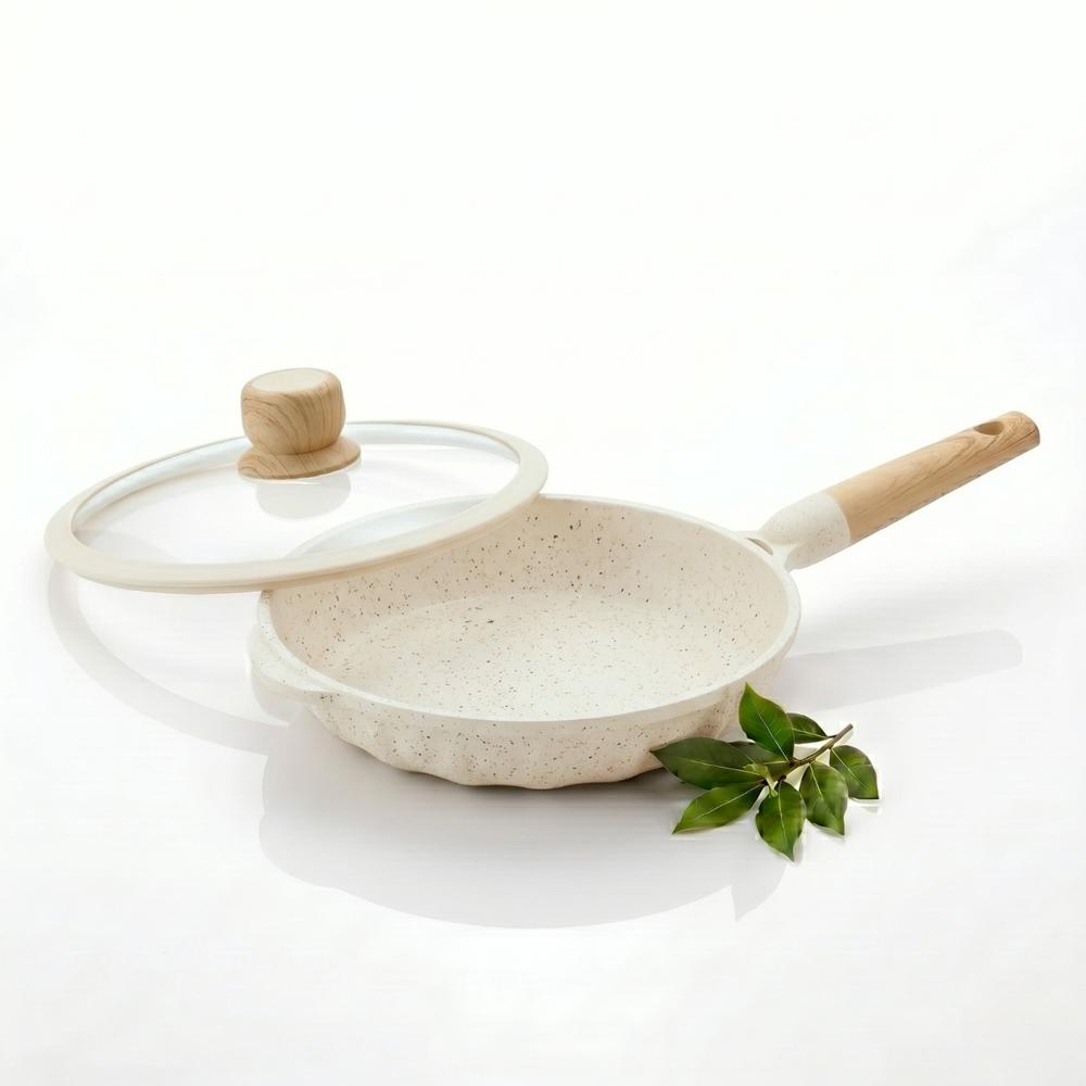 Sartén AlemanGrunf 22cm con Revestimiento Marmolado Crema