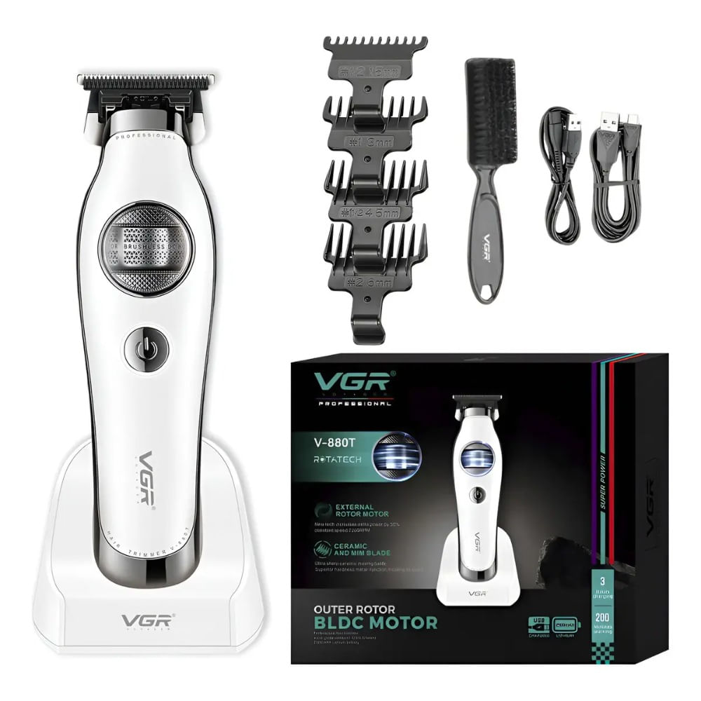 Cortadora Pelo Patillera Vgr V-880t Rotatech Bldc 7200rpm