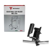 Soporte Porta Botella de Policarbonato para Manillar de Moto y Bicicleta Motowolf MDL3518SBJGJ