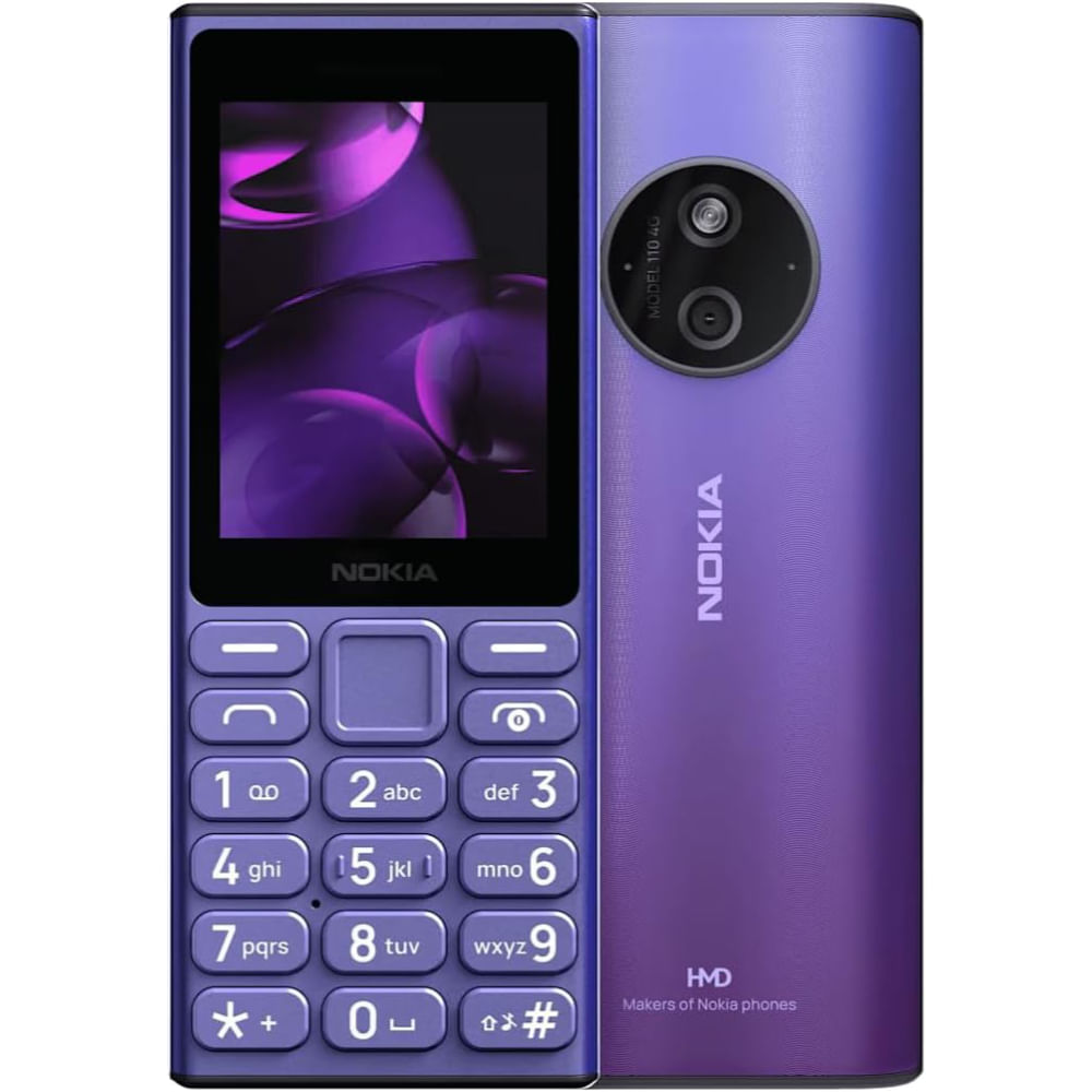 Celular Nokia 110 4G 2024 Dual SIM Teléfono Básico con Batería de Larga Duración 4G Azul