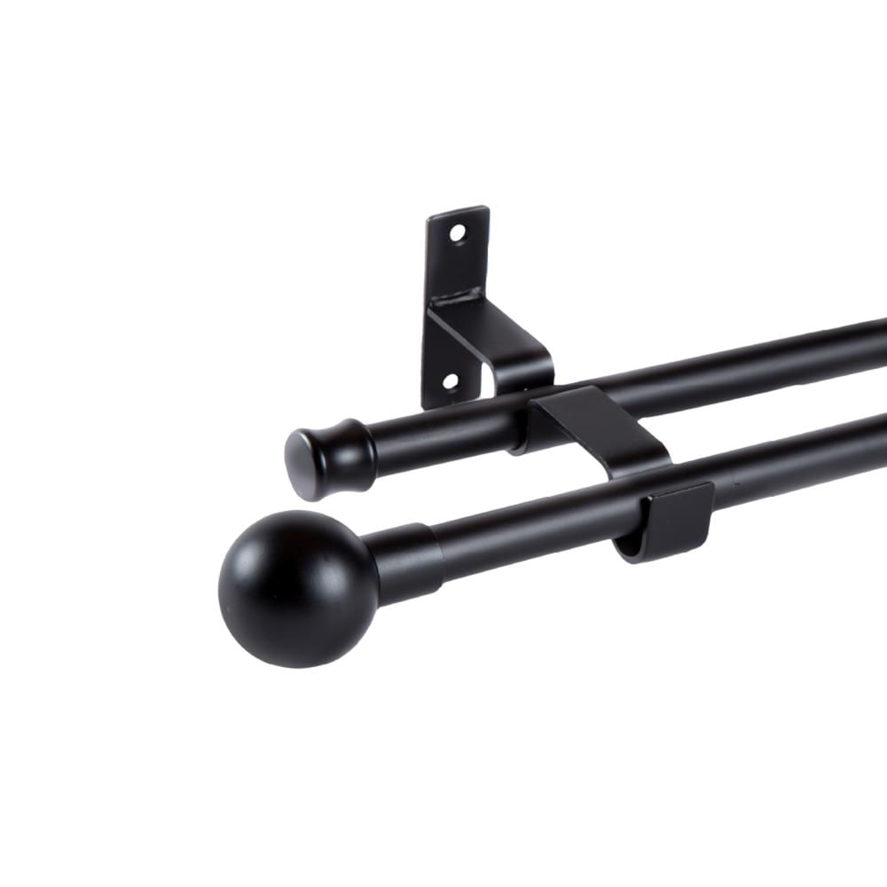 Set Doble Extensible 13/16 Muro 120-200 cm Negro Bola