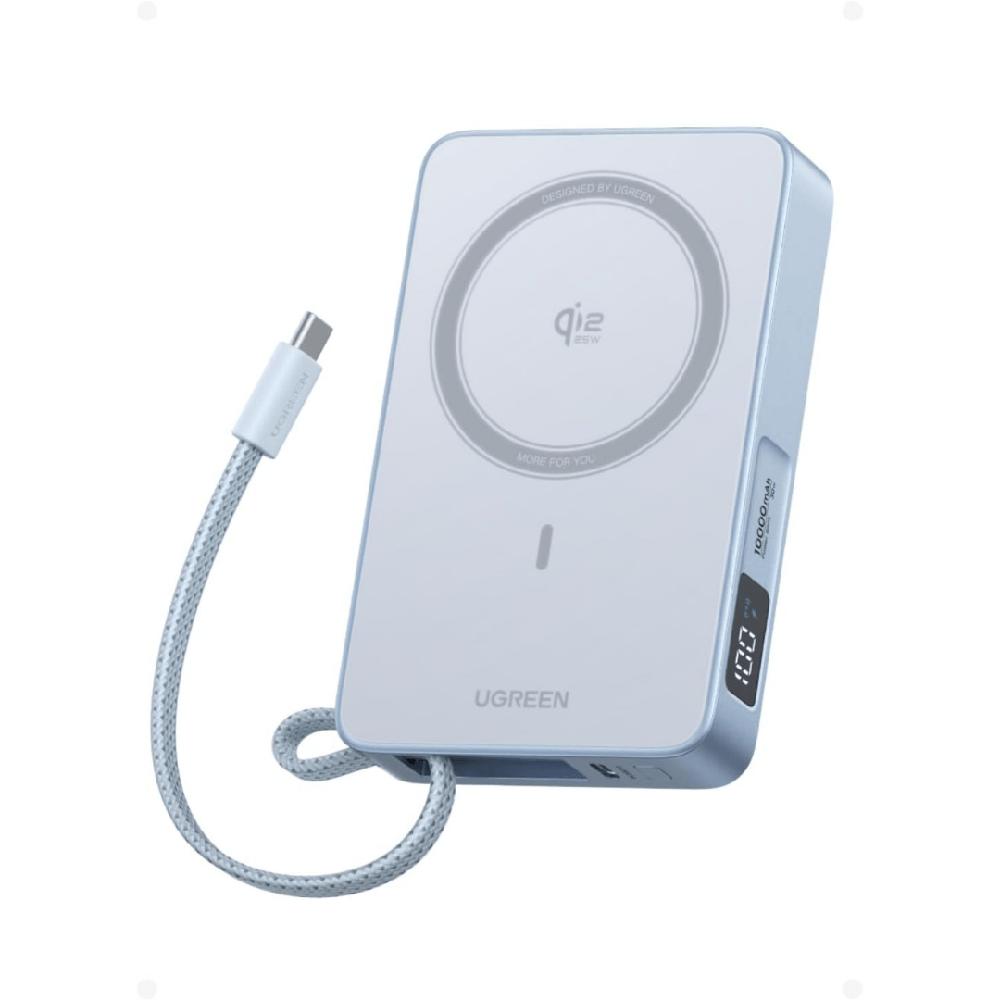 Ugreen MagFlow Cargador Qi2 Magnético Portátil 10000mAh USB C 30W  Magsafe 25W PB773 65958B