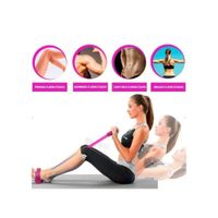 Ligas de Resistencia con Pedales para Ejercicios en Casa Fitness Tonificador Color Rosa