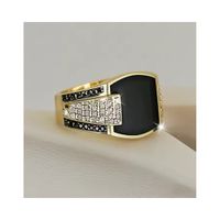 Anillo E Lui de Hombre dorado talla 9