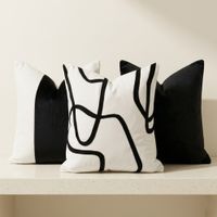 Set de 3 Cojines Perla Noir 45x45 cm