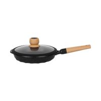 Sartén 22cm Antiadherente con Tapa Multiuso Cocina Negro