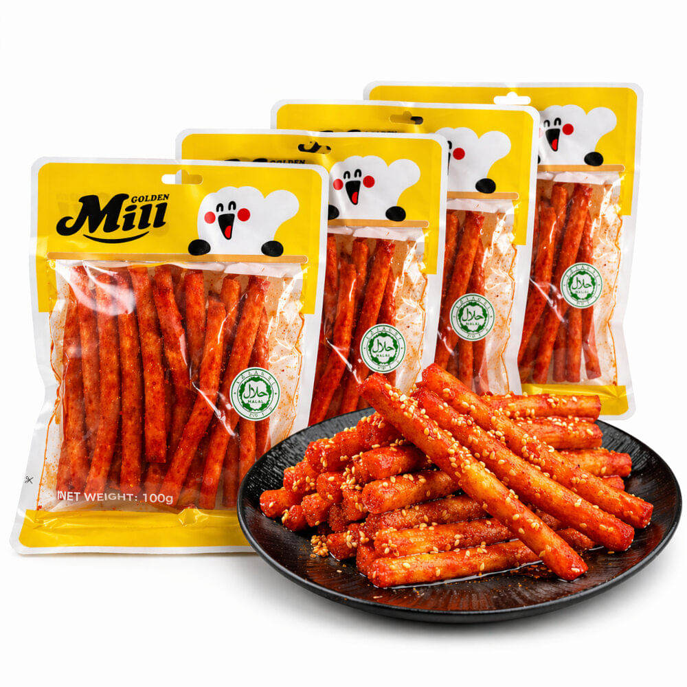 Pack 4u Snack Palitos De Soya Picante de 100g Golden Mill