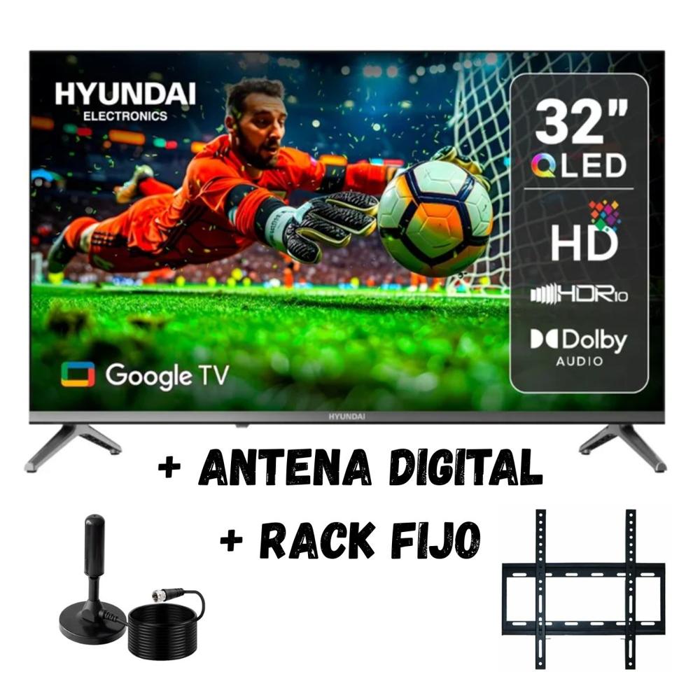Televisor 32 HYUNDAI Smart TV QLED HD HYLED3259QG - Ant - Rack Fijo