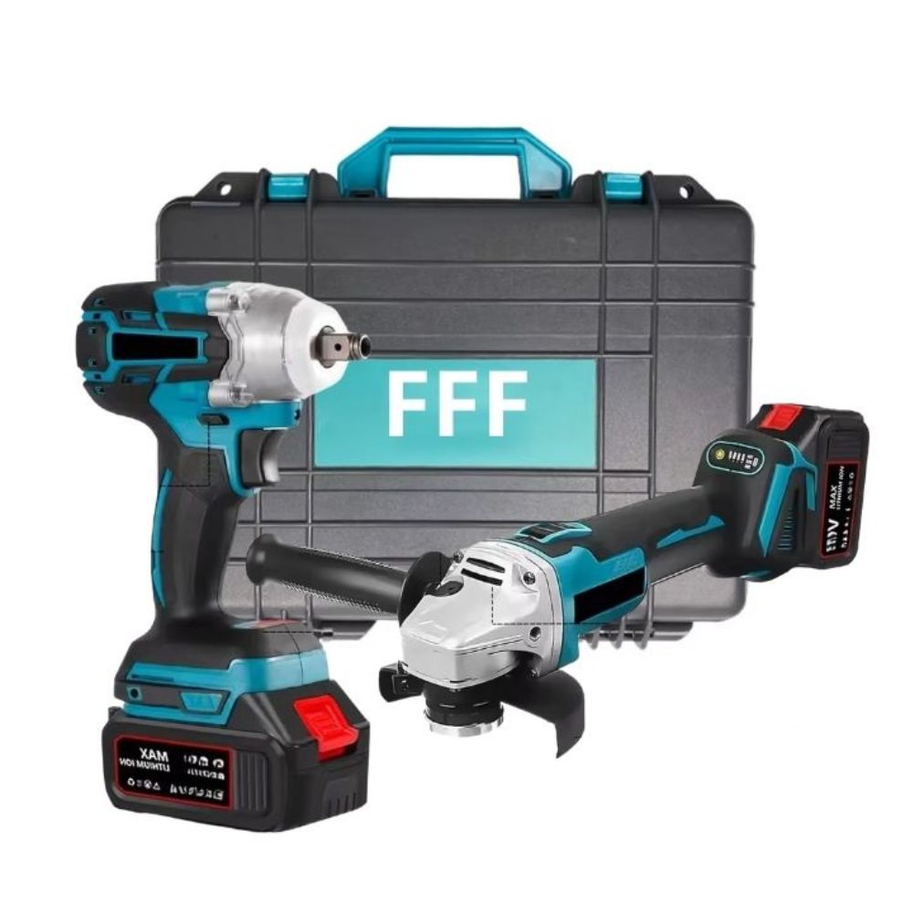 Combo Amoladora 125mm Y Llave de Impacto 128v Doble Bateria