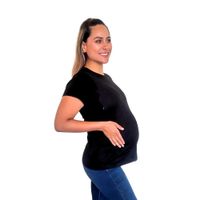 Polo Basic embarazo y lactancia Negro
