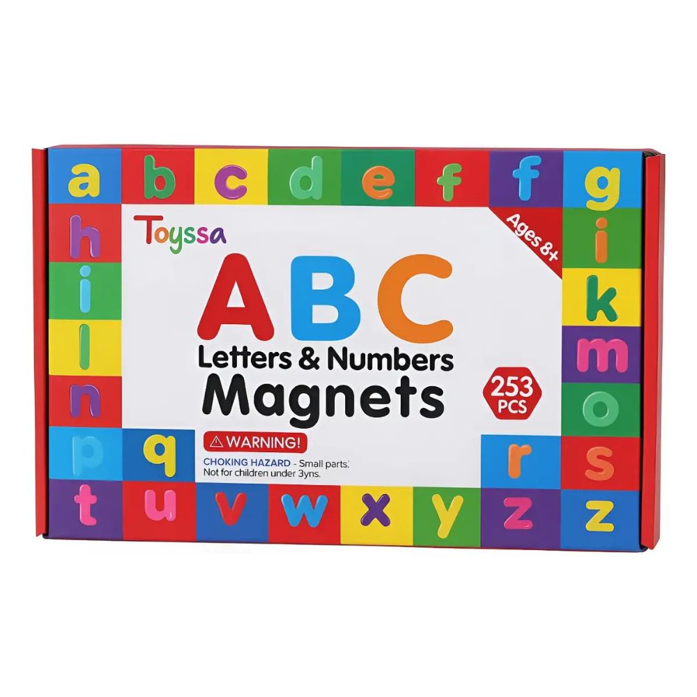 Set de Letras y Números Magnéticos Toyssa 253 Piezas Educativo