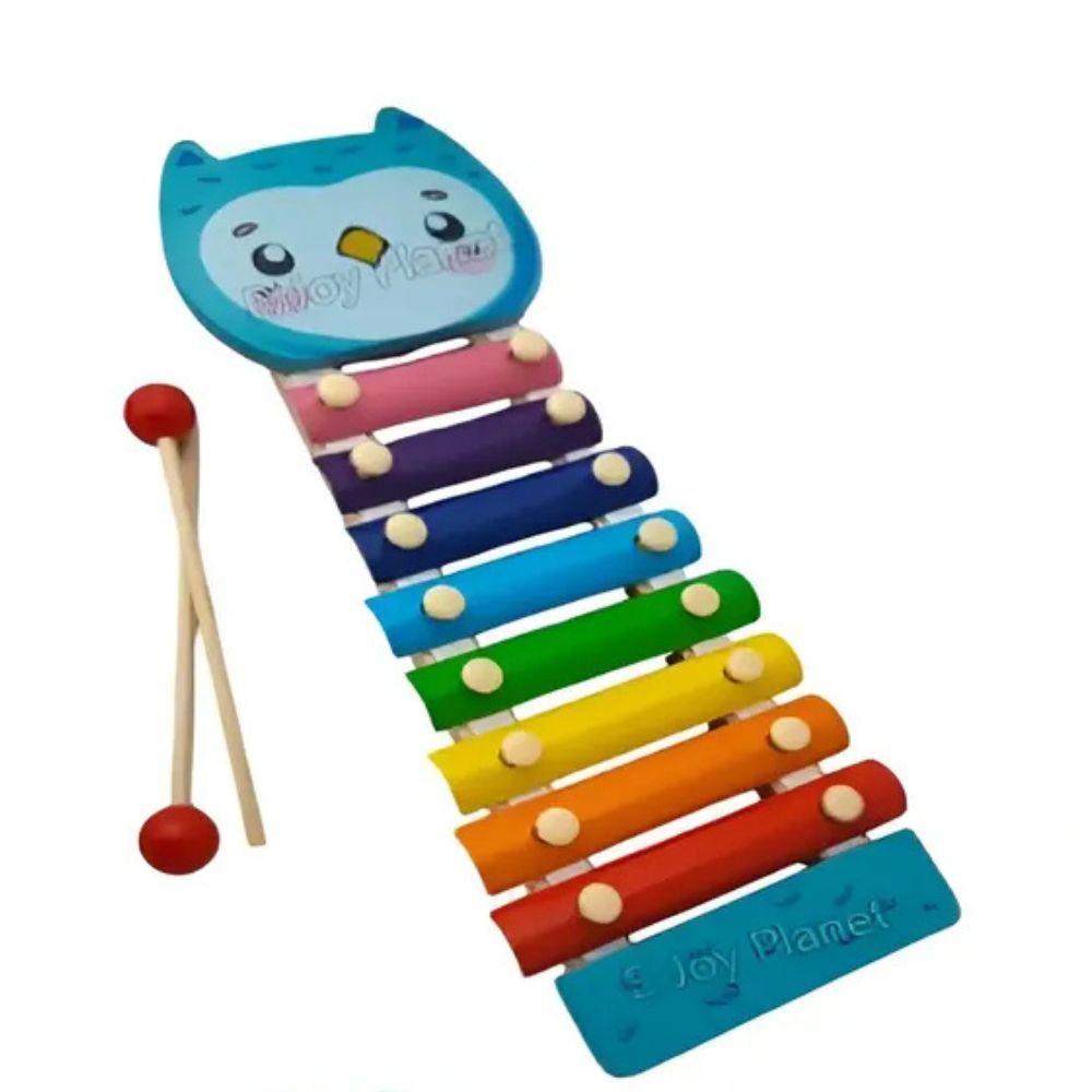 Xilófono de Madera para Niños Multicolor con Baquetas Didáctico Buho