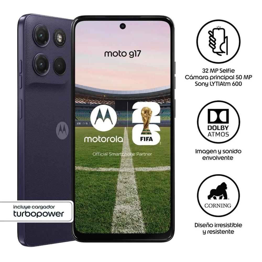 Celular Motorola G17 4GB - 128GB Arandano