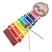 Xilófono de Madera para Niños Multicolor con Baquetas Didáctico Oso Perezoso