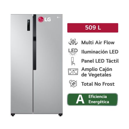 Refrigeradora LG LS51BPP Side By Side Smart Inverter 509L Plateado