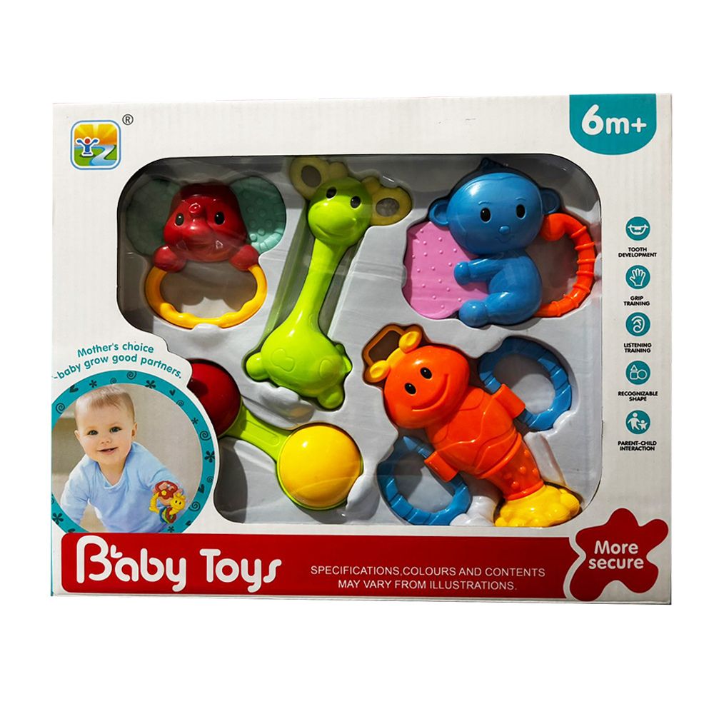 Set de Sonajas para Bebé 5 Piezas Juguetes Sensoriales a Partir de 6 Meses