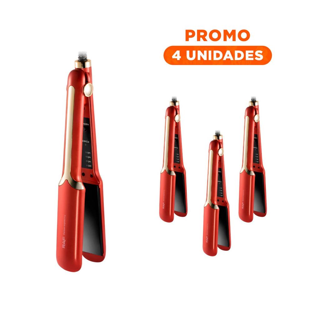 Pack6 Estilizador Capilar Practico para Estilo Liso Natural Rojo Casa Y+Regalo Sticker