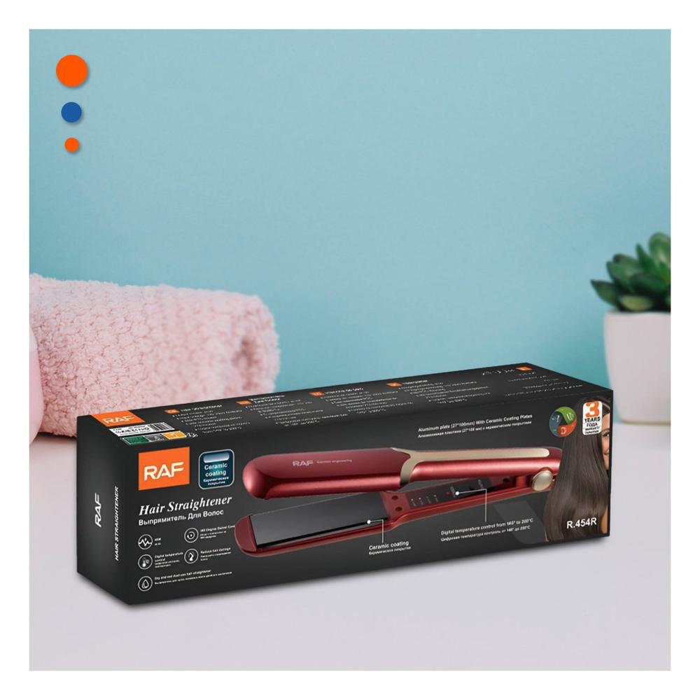 Pack2 Plancha Capilar con Diseno Delgado para Moldear Facil Rojo Plus Y+Regalo Sticker