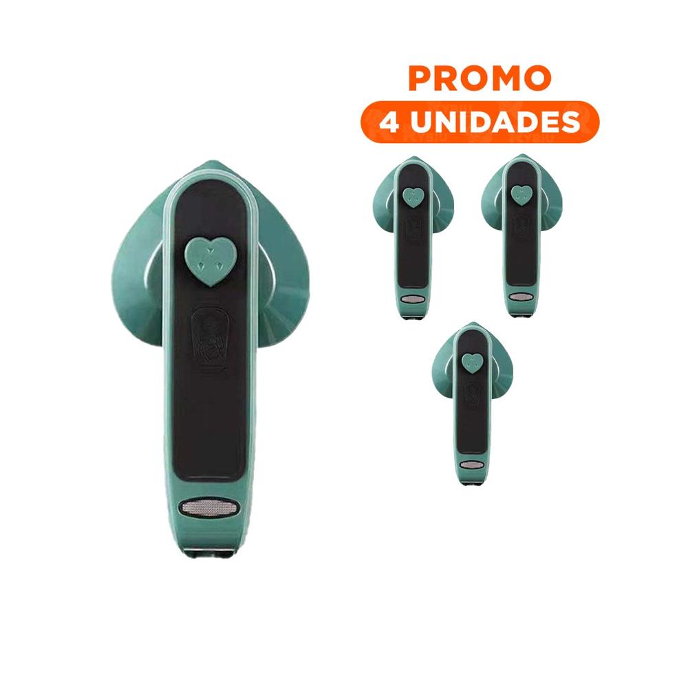 Pack4 Plancha practica corazon verde segura y ligera para ropa diaria Y+Regalo Sticker