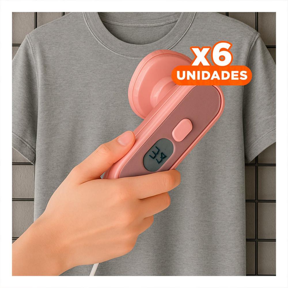 Pack6 Mini plancha a vapor corazon portatil y facil de usar para ropa diaria Y+Regalo Sticker