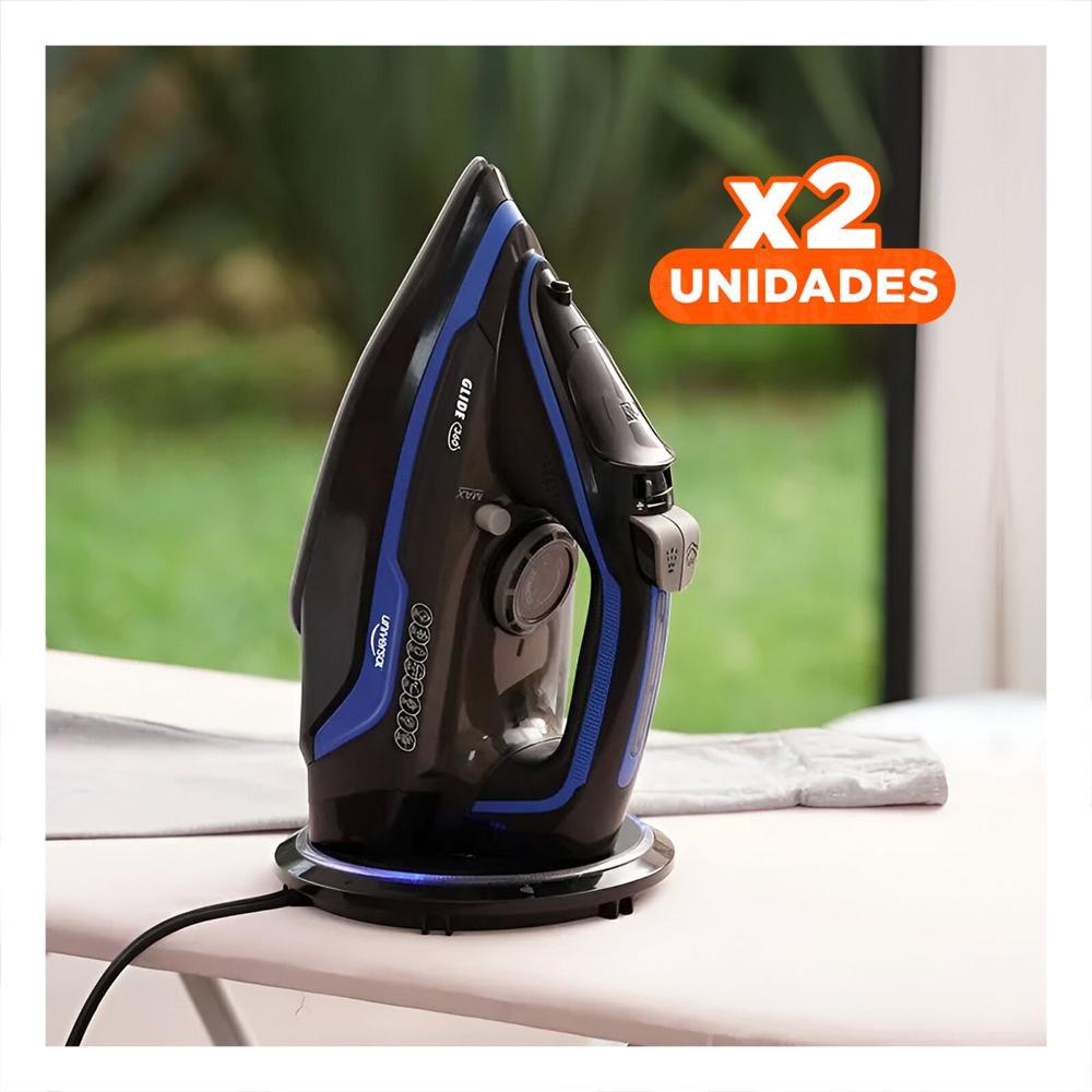 Pack2 Equipo de Vapor Electrica Negro y Azul Funcion Estable Diario Hogar Y+Papel Regalo