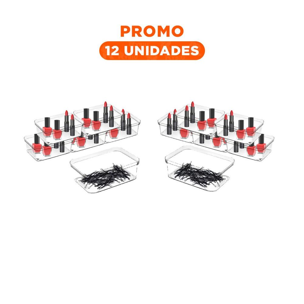 Pack12 Estructura Rectangular Acrilica Transparente para Escritorio y Casa Y+Regalo Sticker