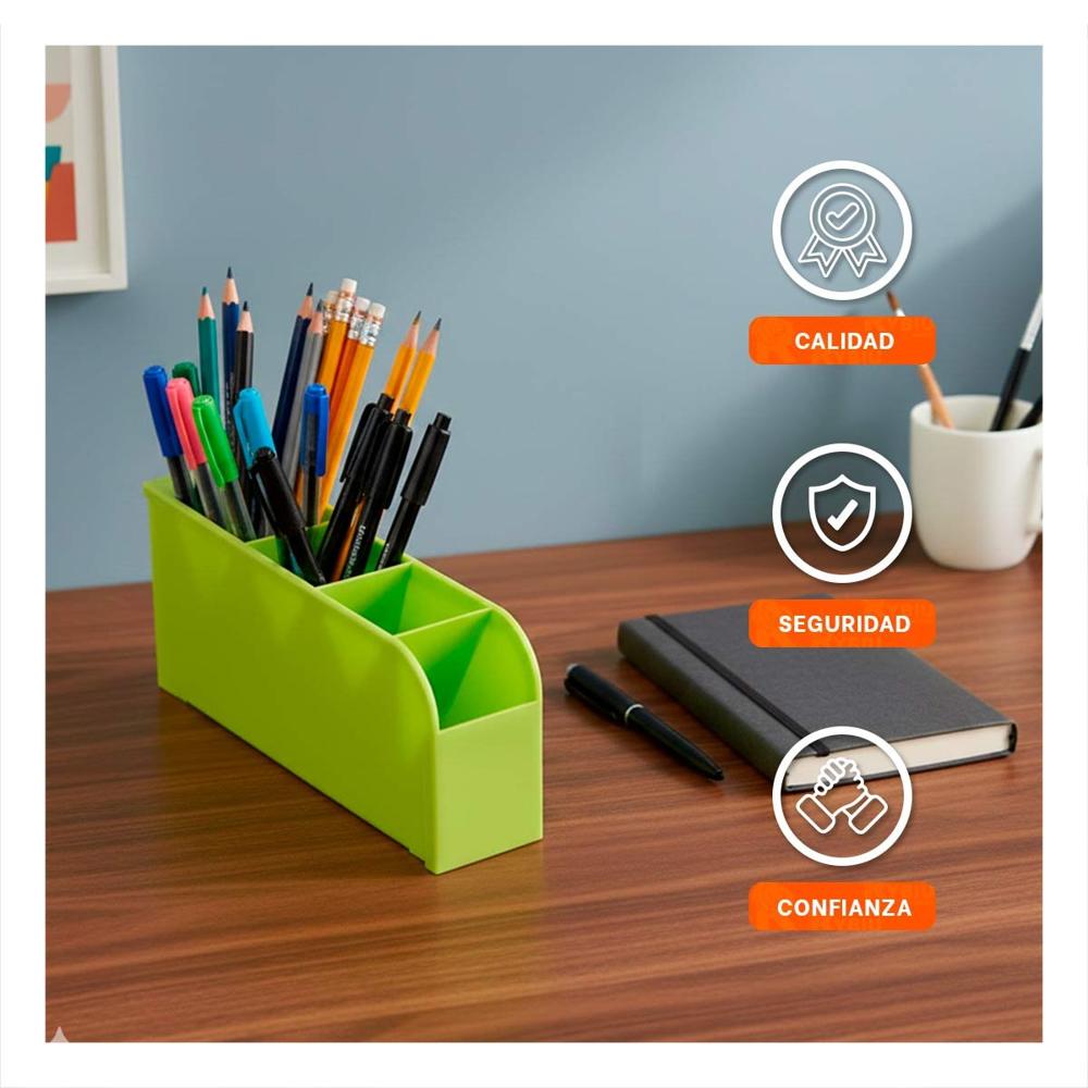 Soporte para Orden Visual en Area de Trabajo Verde de Dimensión 20,5x5x9cm Y+Papel Regalo