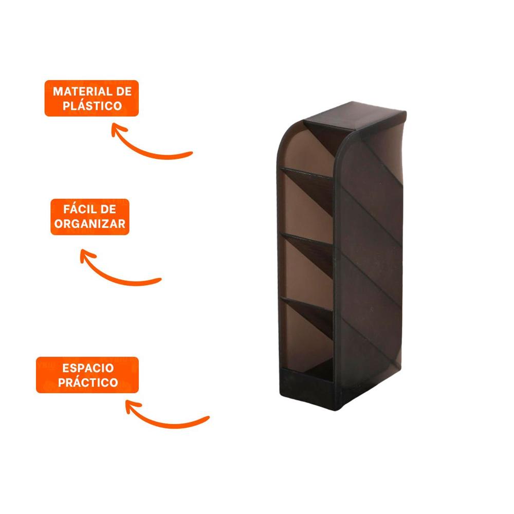 Soporte funcional para Papeleria Diaria en Negro de Dimensión 20,5x5x9cm Y+Ligas Regalo