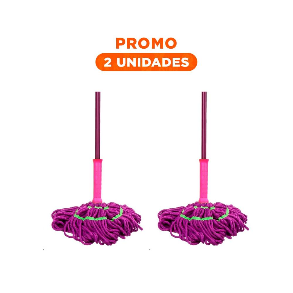 Pack2 Escurridor de Limpieza Giratorio con Autoexprimidor para Hogar