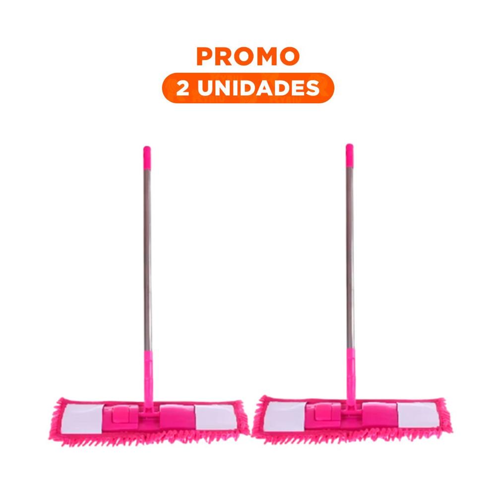Pack2 Fibra Rectangular de Microfibra Fucsia Suave y Resistente para Pisos