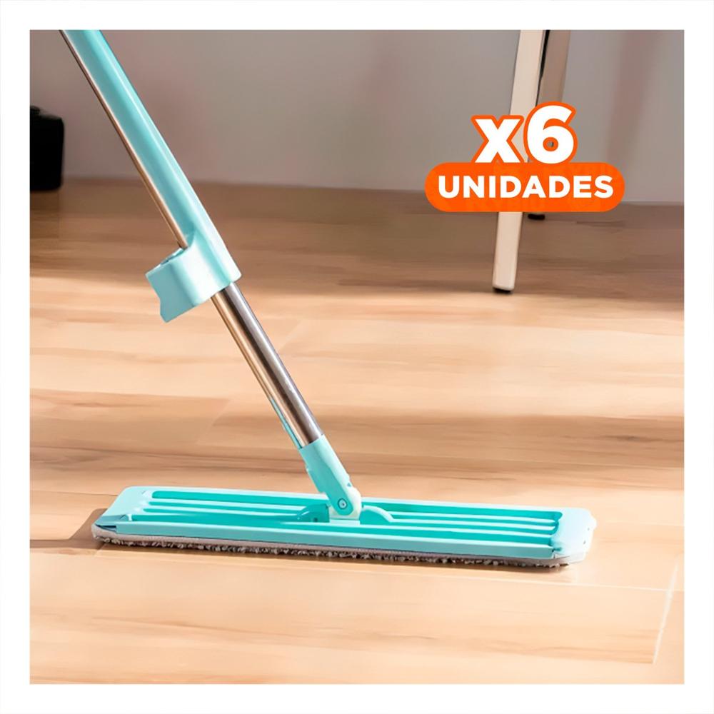 Pack6 Sistema de Limpieza de Pisos Plano con Escurridor Practico Y+Regalo Sticker
