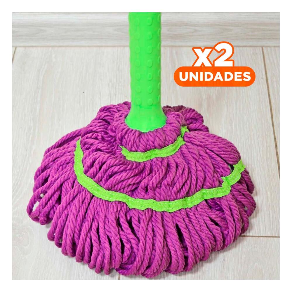 Pack2 Limpiador Giratorio con Autoexprimidor para Uso Domestico en Casa Y+Regalo Sticker