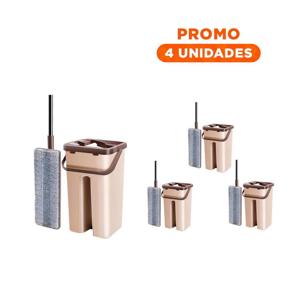 Pack4 Herramienta de Limpieza 360 con Balde Centrifugador Bicolor Facil Giro Y+Regalo Sticker