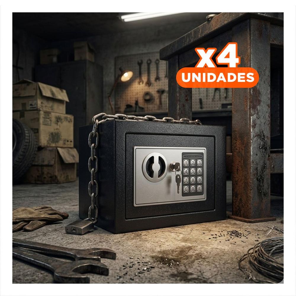 Pack4 Caja Negro 23x17x17cm para Dinero y Documentos en Uso Diario Y+Papel Regalo