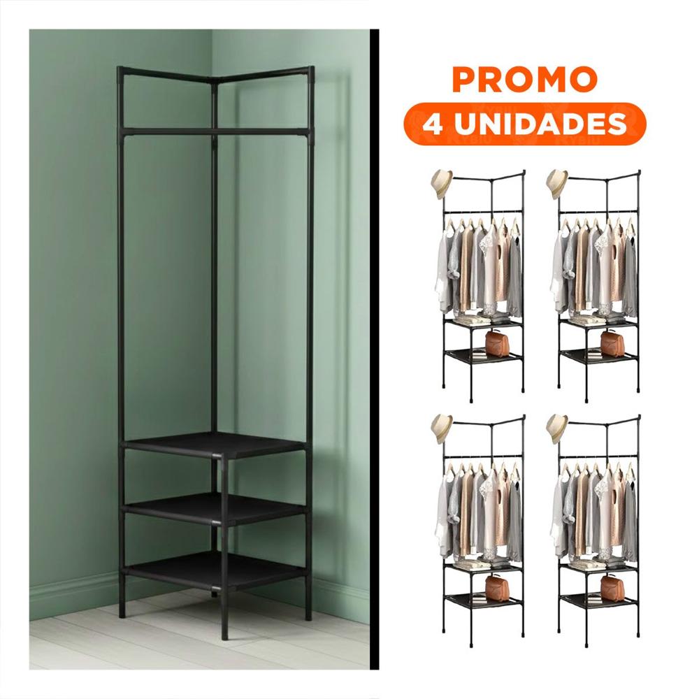 Pack4 Estructura Practica con Zapatera y Perchera de Hogar y Casa en Esquinas Y+Regalo Sticker