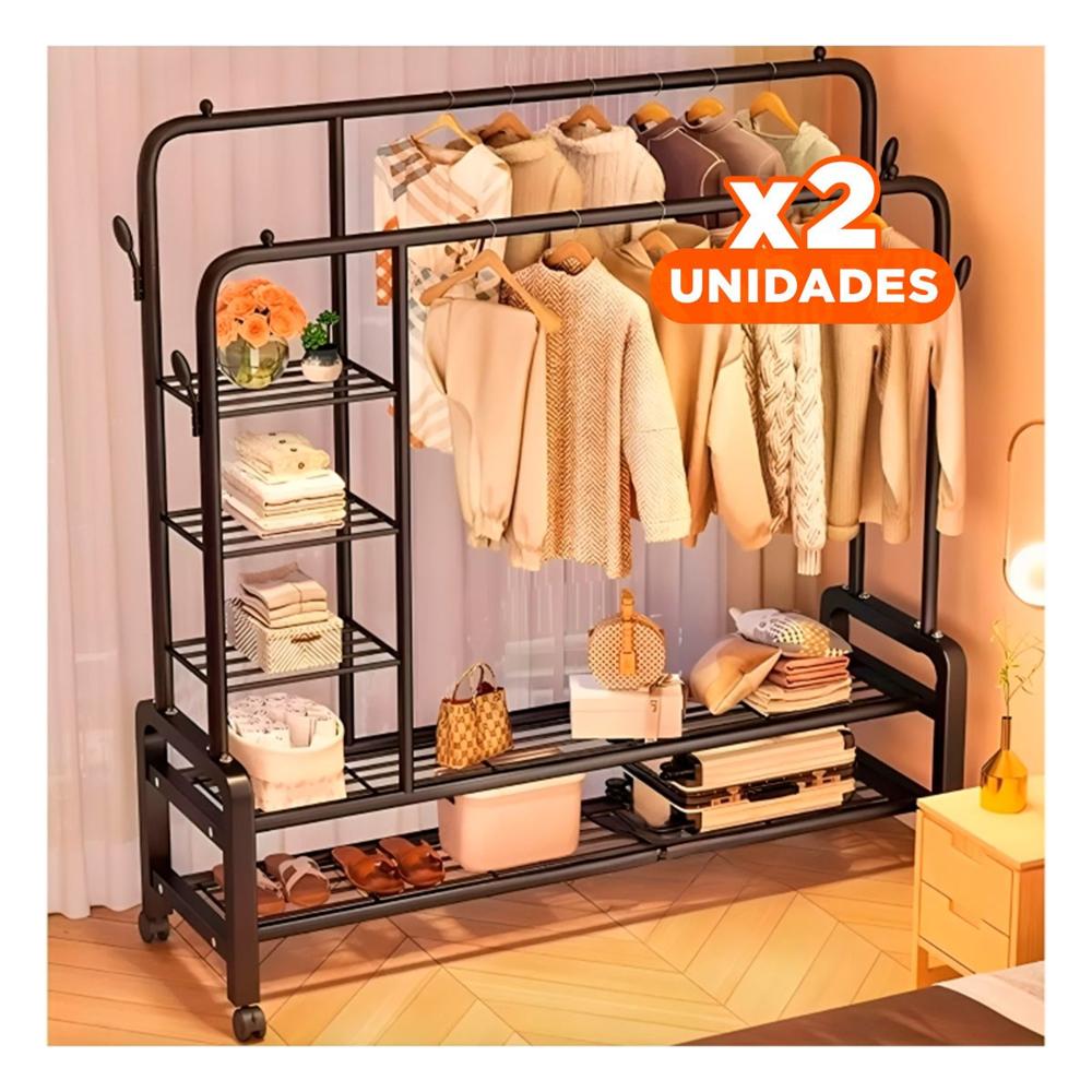 Pack2 Anaquel Compacto con Separadores y Estilo Contemporaneo Negro Y+Regalo Sticker