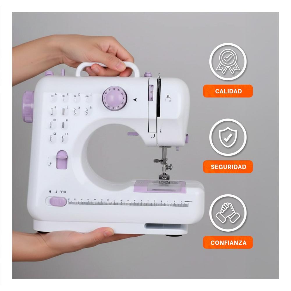 Cosedora pensada para Uso Domestico Constante con Acabado Blanco Compacto Y+Papel Regalo