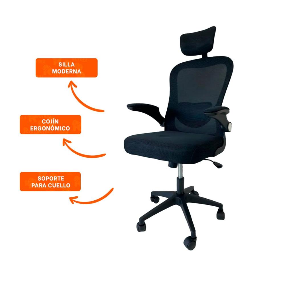 Silla Operativa de Oficina para Uso Diario en Espacios Administrativos Negro Y+Ligas Regalo