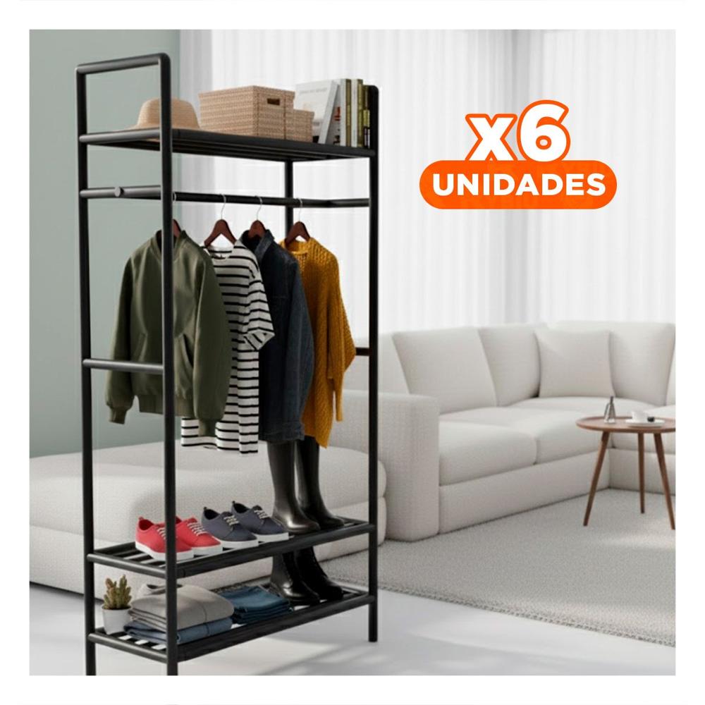 Pack6 Unidad de Colgado 3 Niveles para Ropa y Accesorios en Casa Y+Papel Regalo