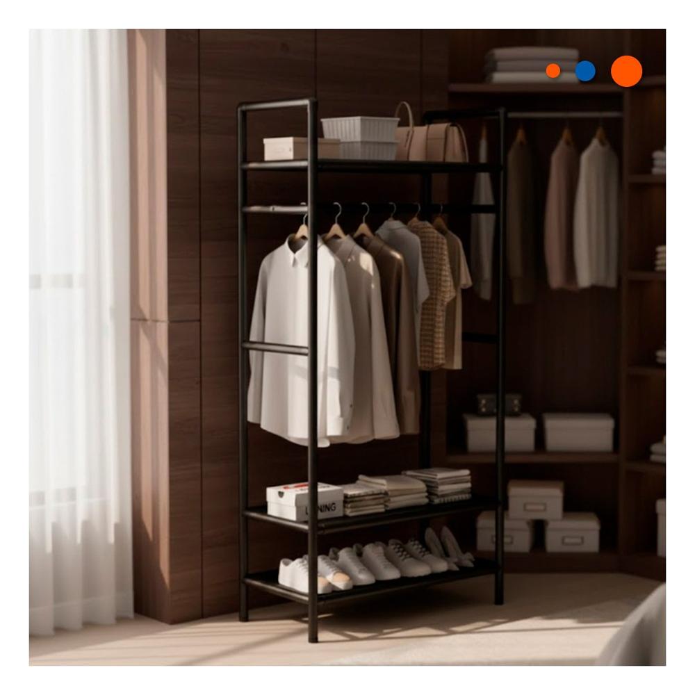 Sistema 3 Niveles para Colgado de Ropa en Dormitorio y Hogar Y+Regalo Sticker