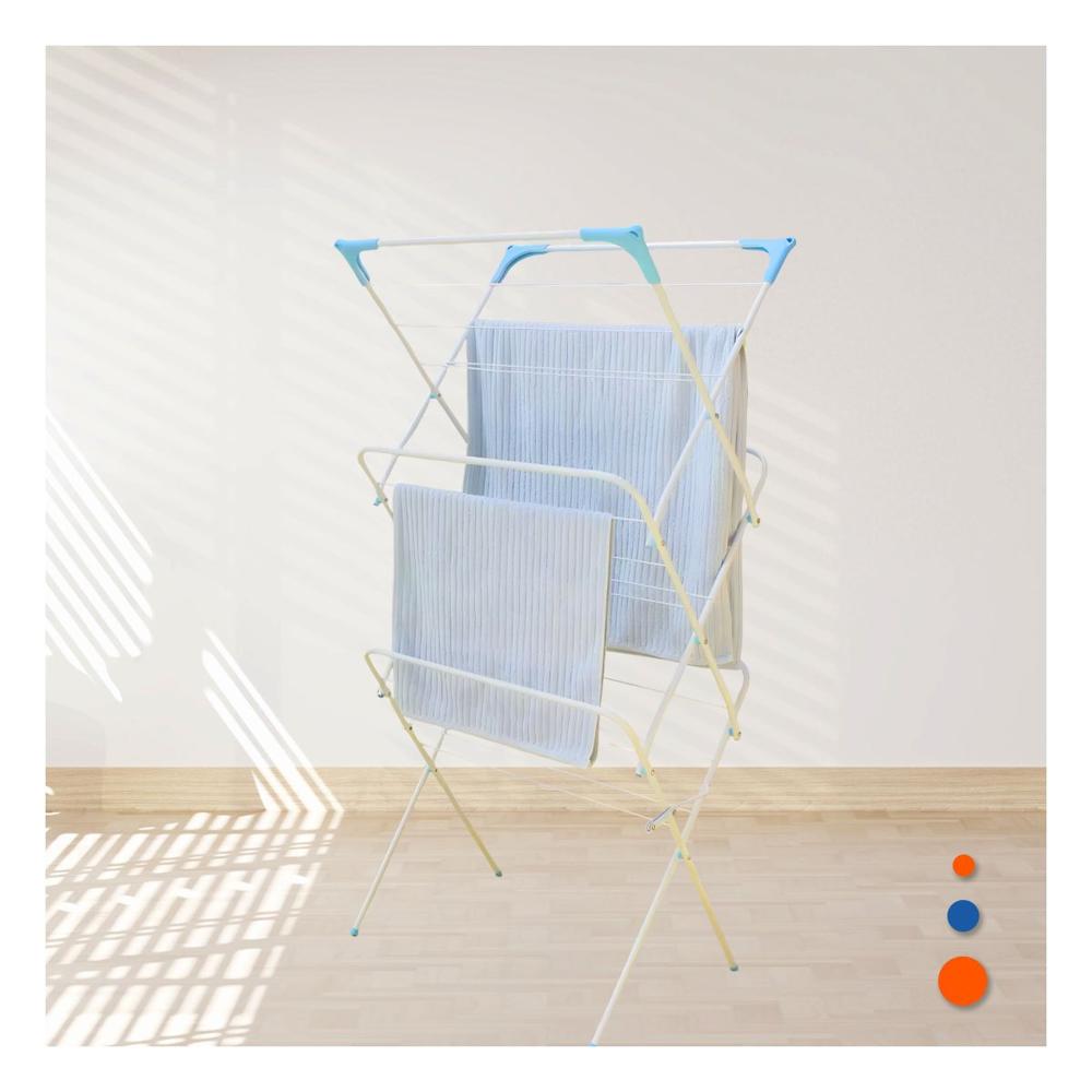 Perchero de Ropa Plegable 3 Niveles Blanco Version V Diseno Compacto Plus Y+Post It