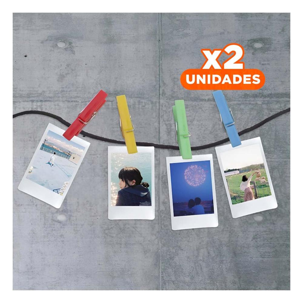 Pack2 Pinzas Pequeñas de Plastico Multicolor con 24 Piezas para Secado Rapido Y+Regalo Sticker