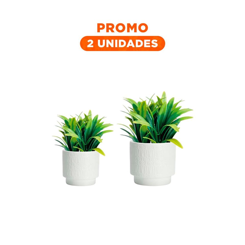 Pack2 Tiesto Moderno Blanco 13x13cm De Ceramica Para Tulipanes Y Hogar