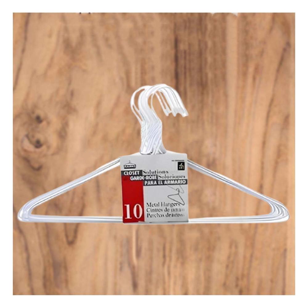 Gancho Blanco de Alambre Pack 10 Piezas 21x40cm para Guardar Prendas Y+Papel Regalo