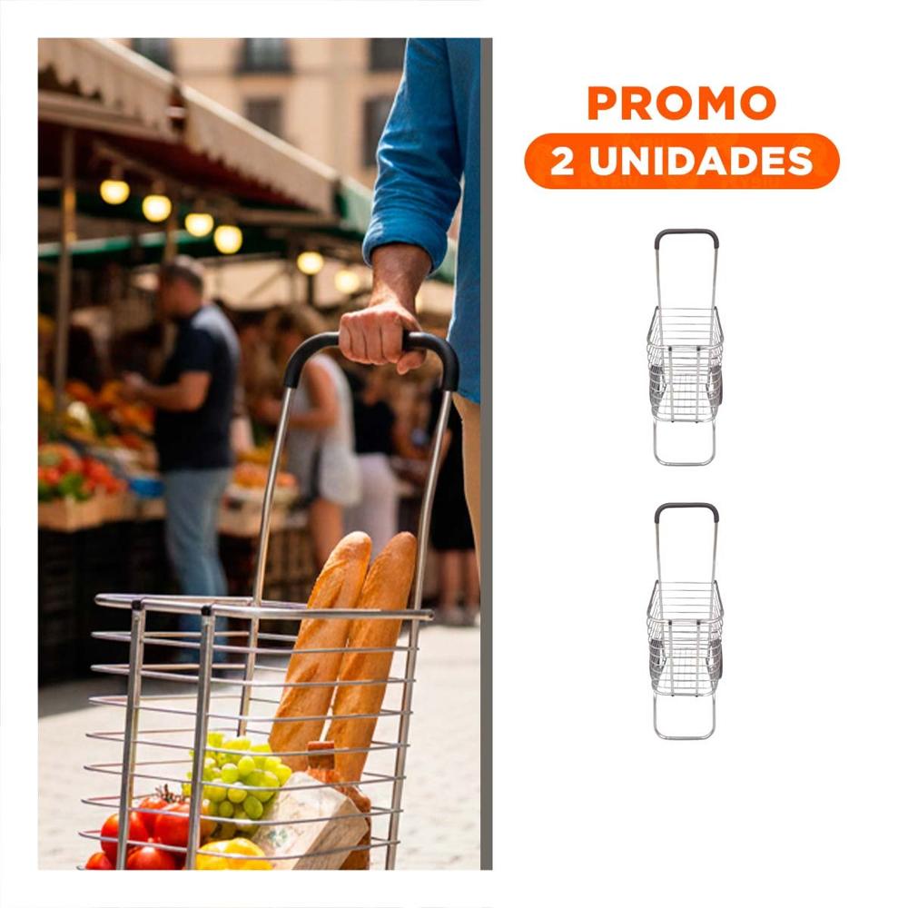 Pack2 Dispositivo de Carga Cerrado Plegable Plateado para Traslado Controlado