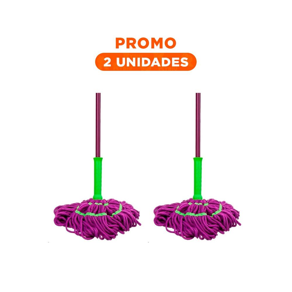 Pack2 Mopa Giratoria con Autoexprimidor para Uso Domestico Diario