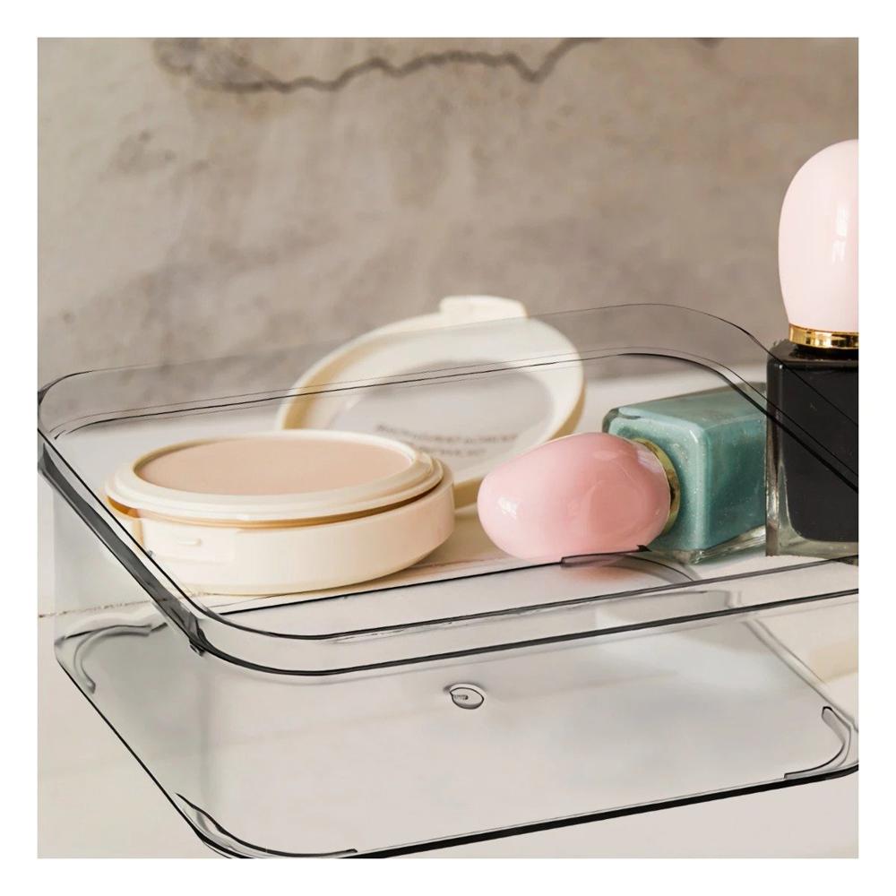 Contenedor Transparente Acrilico Rectangular para Escritorio y Casa Y+Papel Regalo