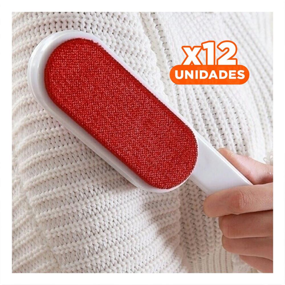 Pack12 Recolector Textil Rojo y Blanco para Casa y Prendas 21,5x5,5cm Y+Papel Regalo