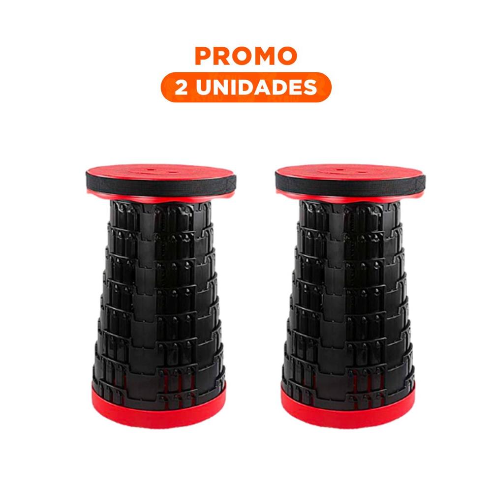 Pack2 Butaca duradera 3 seguros portatiles tapa rojo centro negro para sala y oficina funcional