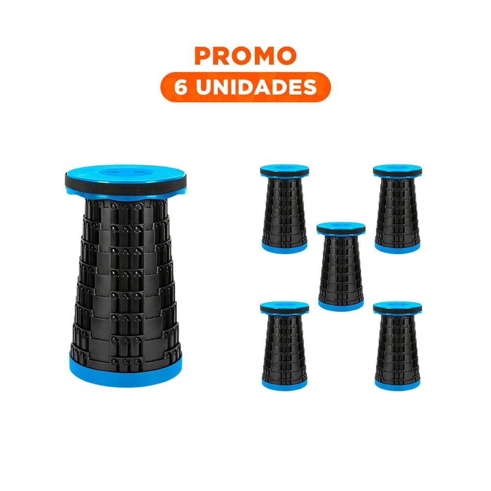 Pack6 Butaca Resistente con Sistema Plegable y Tres Seguros para Casa